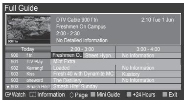 SAMSUNG PS50B560T7P - Using the Full / Mini Guide - 1