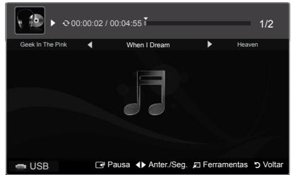 SAMSUNG PS50B560T7P - Reproduzir um ficheiro de música - 1