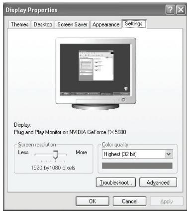 SAMSUNG PS50B560T7P - Konfigurieren ihrer PC-Software (unter Windows XP) - 1