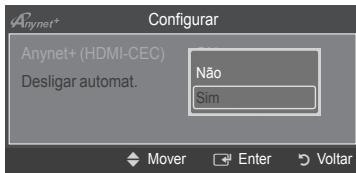 SAMSUNG PS50B560T7P - Configuração da aplicação Anynet+(HDMI-CEC) - 2