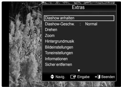 SAMSUNG PS50B560T7P - Menu der Extras für Diashows - 1