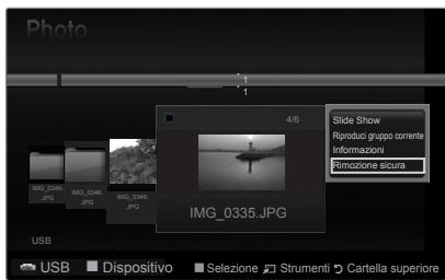 SAMSUNG PS50B560T7P - Rimozione sicura di un dispositivo di memoria USB - 1