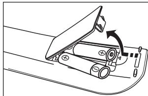 SAMSUNG PS50B560T7P - Insertion des piles dans la télécommande - 1