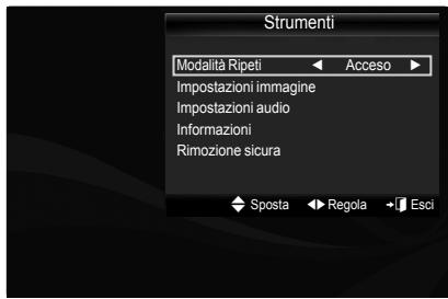 SAMSUNG PS50B560T7P - □ Menu Strumenti dell'Elenco musica - 1
