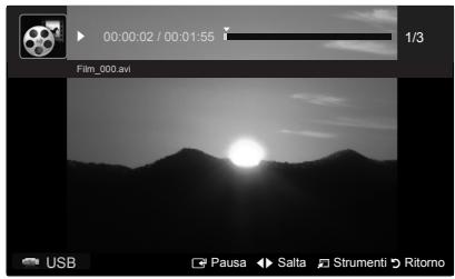 SAMSUNG PS50B650S1W - □ Riproduzione di un filmato - 1