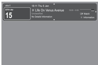 abc1 DTV Air 15 18:11 Thu 6 Jan Life On Venus Avenue Unclassified No Detail Information 18:00 ~ 6:00 Watch Information