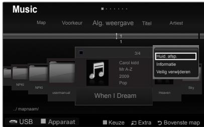 Music Map Voorkeur Alg. weergave Titel Artiest 1 3/4 Ruid afip Carol kidd Mr A-Z 2009 Pop Informatie Veilig verwijderen NPK NPK usermanual When I Dream Heaven Sky J: mapnaam/ USB Apparaat Keuze Extra Bovenste map