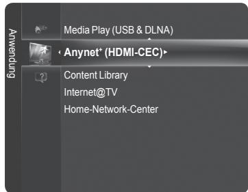 Media Play (USB & DLNA) Anynet* (HDMI-CEC)> Content Library Internet@TV Home-Network-Center
