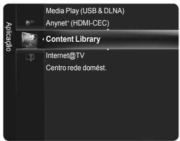 Media Play (USB & DLNA) Anynet* (HDMI-CEC) • Content Library Internet@TV Centro rede domést.