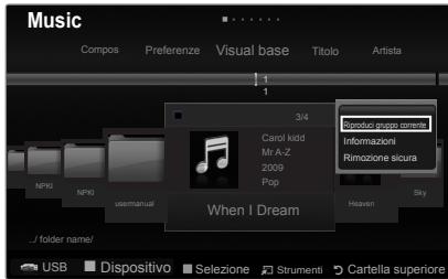 Music Compos Preferenze Visual base Titolo Artista 1 1 3/4 Carol kidd Mr A-Z 2009 Pop Papola spillo sateria Informazioni Rimozione sicura NPKI NPK0 usermanual When I Dream Heaven Sky ... folder name/ USB Dispositivo Selezione Strumenti Cartella superiore