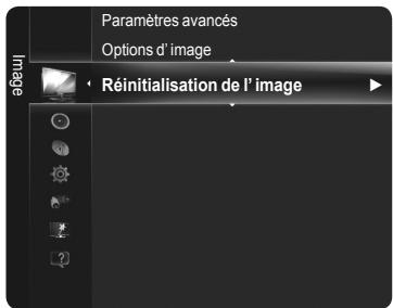 Paramètres avancés Options d' image Réinitialisation de l' image