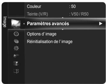 Couleur : 50 Teinte (V/R) : V50 / R50 Paramètres avancés Options d' image Réinitialisation de l' image