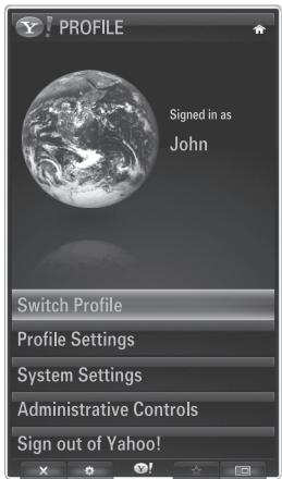 PROFILE Signed in as John Switch Profile Profile Settings System Settings Administrative Controls Sign out of Yahoo!