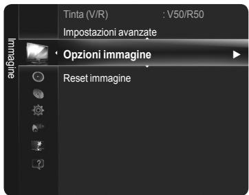 Tinta (V/R) : V50/R50 Impostazioni avanzate • Opzioni immagine Reset immagine