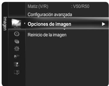 Matiz (V/R) : V50/R50 Configuración avanzada • Opciones de imagen Reinicio de la imagen