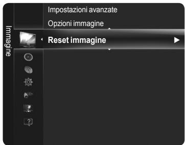 Impostazioni avanzate Opzioni immagine Reset immagine