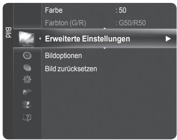 Farbe : 50 Farbton (G/R) : G50/R50 Erweiterte Einstellungen Bildoptionen Bild zurücksetzen