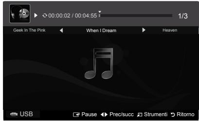 SAMSUNG PS50B650S1W - □ Riproduzione di un file musicale - 1