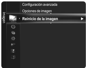 Configuración avanzada Opciones de imagen Reinicio de la imagen