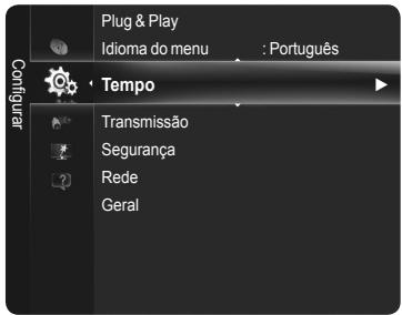 Plug & Play Idioma do menu : Português Tempo Transmissão Segurança Rede Geral