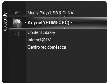 Media Play (USB & DLNA) Anynet*(HDMI-CEC)► Content Library Internet@TV Centro red doméstica