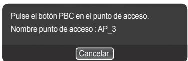 Pulse el botón PBC en el punto de acceso. Nombre punto de acceso : AP_3 Cancelar