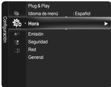 Plug & Play Idioma de menú : Español Hora Emisión Seguridad Red General