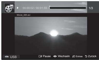 SAMSUNG PS50B650S1W - □ Wiedergeben einer Filmdatei - 1