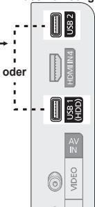 oder USB 2 HOMIN4 USB 1 (HDD) AV IN VIDEO