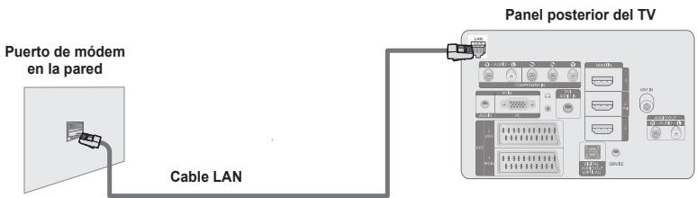 Puerto de módem en la pared Cable LAN Panel posterior del TV