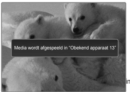 Media wordt afgespeeld in "Obekend apparaat 13"