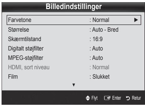 SAMSUNG UE-22C4005PW - Billedindstillinger - 2