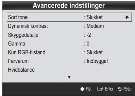 SAMSUNG UE-22C4005PW - Avancerede indstlinger - 1