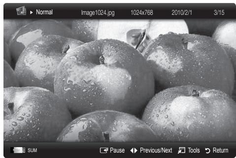 SAMSUNG UE-22C4005PW - Viewing a Photo (or Slide Show) - 1