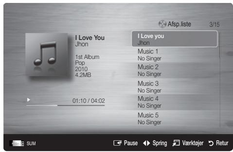 SAMSUNG UE-22C4005PW - Afspilning af musik - 1