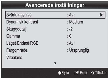 SAMSUNG UE-22C4005PW - Avancerade inställninger - 2