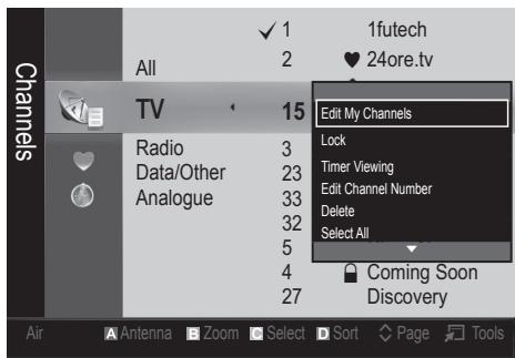 SAMSUNG UE-22C4005PW - My Channels - 1
