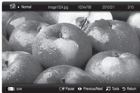SAMSUNG UE-26C4000PW - Viewing a Photo (or Slide Show) - 1