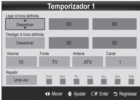 SAMSUNG UE-26C4000PW - Definção do temporizador - 1