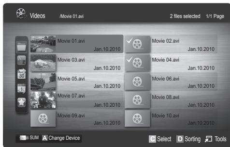 SAMSUNG UE-26C4000PW - Playing the video/music/photo file group - 1