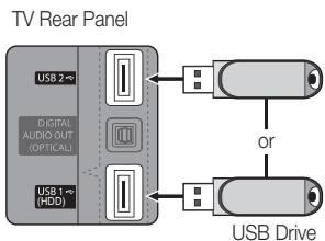 SAMSUNG UE-32C6710 - Connecting a USB Device - 1