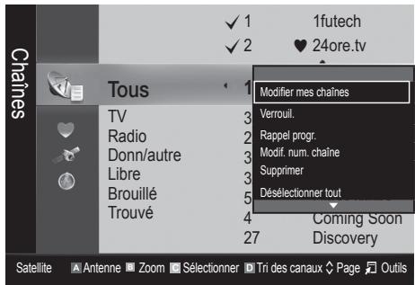 SAMSUNG UE-32C6710 - Mes chaînes - 2