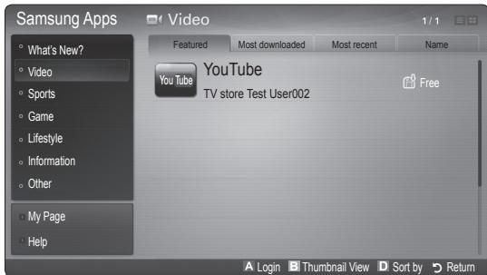 SAMSUNG UE-32C6710 - Samsung Apps - 1