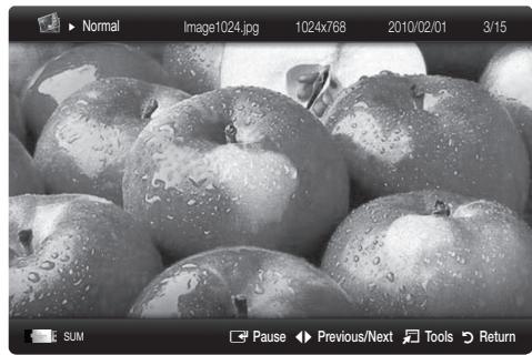 SAMSUNG UE-32C6710 - Viewing a Photo (or Slide Show) - 1