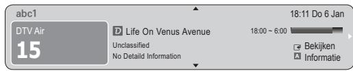 abc1 DTV Air 15 D Life On Venus Avenue Unclassified No Detail Information 18:11 Do 6 Jan 18:00 ~ 6:00 Bekijken Informatie