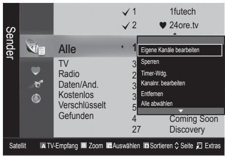 1futech 24ore.tv Alle Eigene Kanäle bearbeiten Sperren Timer-Wdg. Kanainr. bearbeiten Entfernen Alle abwählen Coming Soon Discovery TV Radio Daten/And. Kostenlos Verschlüsselt Gefunden 27 Satellit TV-Empfang Zoom Auswählen Sortieren Seite Extras