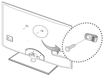 SAMSUNG UE-37C6740SS - So verhindern Sie, dass das Fernsehgerät umkippt - 5
