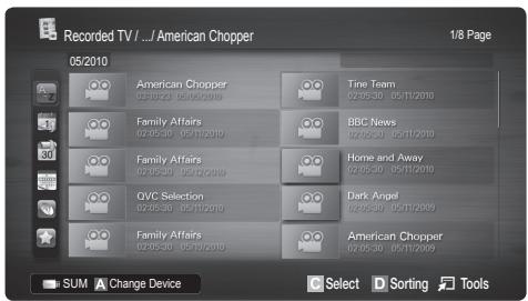 SAMSUNG UE-37C6800US - Wiedergabe aufgenommener Fernsehsendungen - 1
