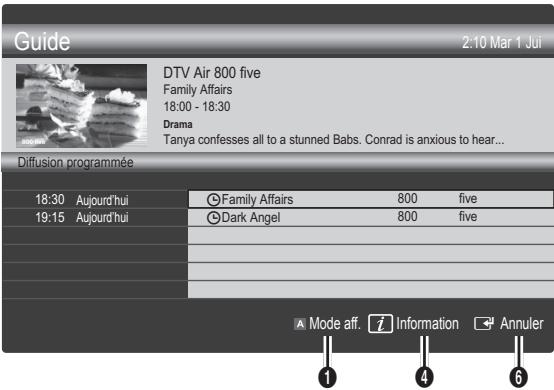 SAMSUNG UE-37C6800US - Utilisation de l'option Diffusion programmée - 1