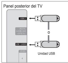 SAMSUNG UE-40B8000XW - Conexión de un dispositivo USB - 1